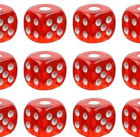 Игральные кости красные (набор 5 шт)