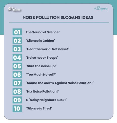 Noise Pollution Prevention Slogans