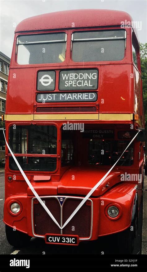 London Vintage Double Decker Bus Stock Photo Alamy