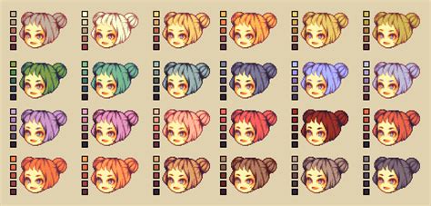 Color palette: Hair by runmry | Cool pixel art, Pixel art characters ...