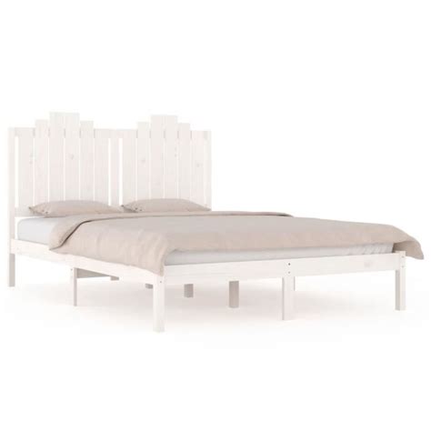 Omabeta Lits Accessoires Cadre De Lit Blanc Bois De Pin Massif