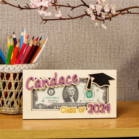 Free Tassel Graduation Money Holder Gift Class Of 2024 Customized