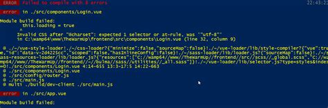 Error Loading Sass File In Vue Files With Styles With Scss Syntax