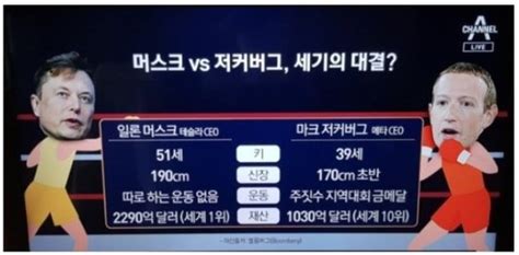 머스크·저커버그 격투기 대결 농담 아니었다물밑 조율중 중앙일보