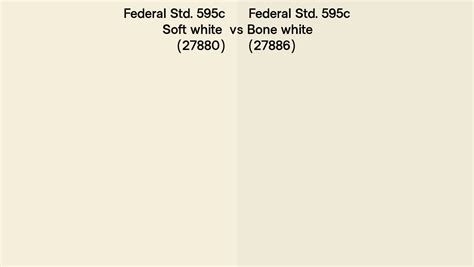 Federal Std 595c 27880 Soft White Vs 27886 Bone White Side By Side