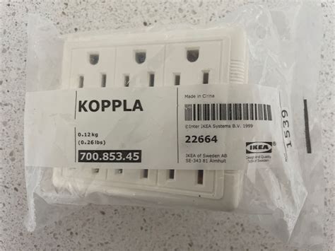 2x Ikea 6 Way Adapter Plug Grounded Koppla White For Sale Online Ebay