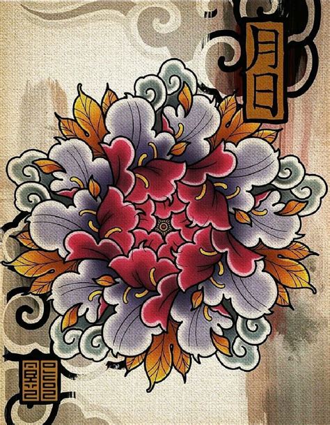 Pin by Thiệu Tatoo on hoa mẫu đơn Japanese flower tattoo Japanese