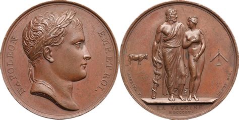 France Napoleon I Bronze Medal Dissemination Of The Smallpox