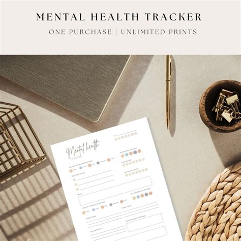 Mental Health Tracker Mental Health Template Adolescent And Adult