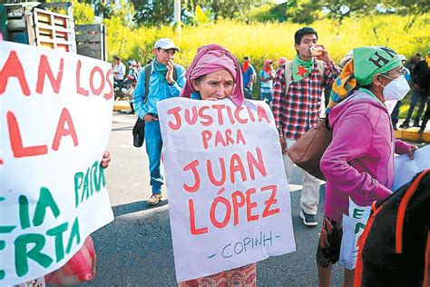 Campesinos exigen justicia para Juan López en la Corte