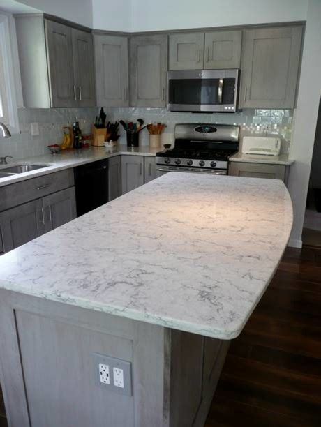 Medallion Cherry Peppercorn Cabinets With Rococo Quartz Countertops