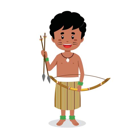 Fiji People Holding Arrows For Hunting 26235811 Vector Art At Vecteezy