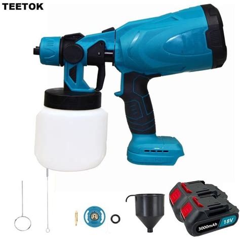 TEETOK pulvérisateur peinture électrique sans fil 550W pistolet de