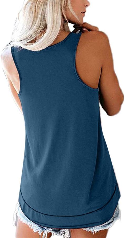 Damen Tank Tops Kolylong Frauen Elegant Sport T Shirt mit Knöpfe U