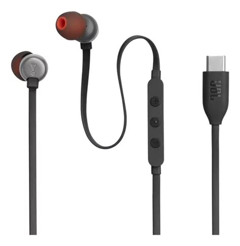 Auriculares Jbl Intraurales Con Cable Tune C Usb C Negro Env O Gratis