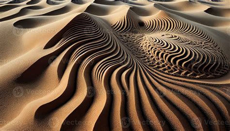 Sand Dune Pattern Blends Into Arid Arabia Landscape 24623121 Stock