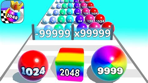 📌satisfying Mobile Game Ball Merge 2048 Marble Run Az Run Ball Run 2048 Number Masters