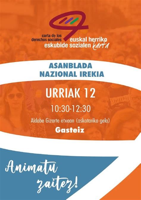 La Carta de Derechos Sociales de Euskal Herria celebrará su asamblea