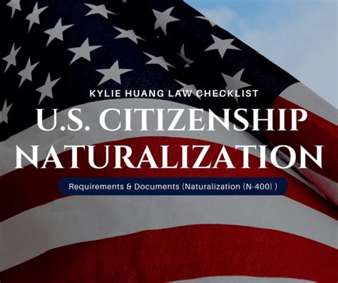 N U S Citizenship Naturalization Checklist Kylie Huang Law