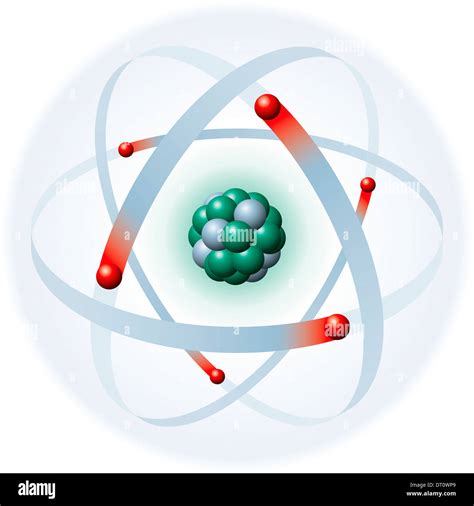 Atom With Nucleus And Electrons Stock Photo Alamy