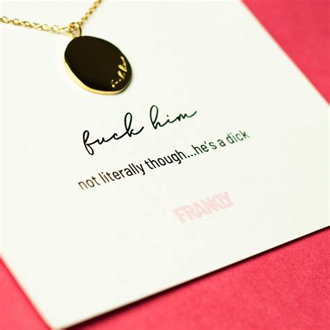 Fuck Him 18k Gold Plated Friendship Necklace By Frankly Collective