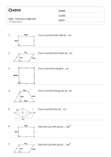 Tính Chu Vi và Diện Tích Hướng Dẫn Toàn Diện Về Các Phương Pháp Tính Toán