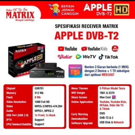 Promo Set Top Box Matrix Merah Burger Garuda Stb Dvb T Termurah