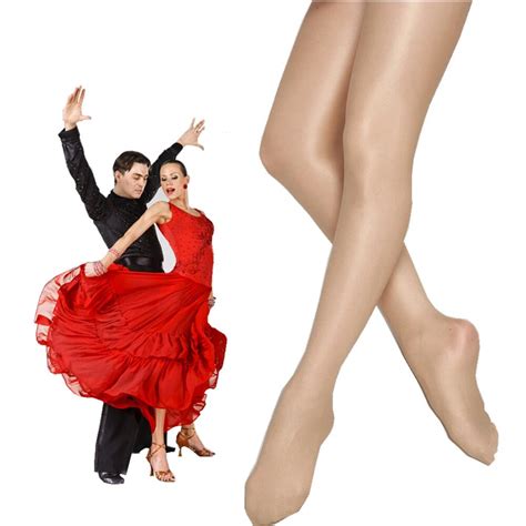 Brand High Quality Girls Ladies Women Shiny Glitter Glossy Shimmer Footed Tights Latin Ballroom