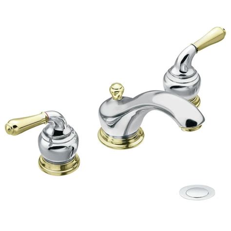 Moen Monticello Chromepolished Brass Widespread 2 Handle Watersense Bathroom Sink Faucet At