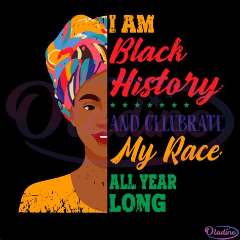 Womens I Am Black History Powerful Svg Black Month Svg Oladino