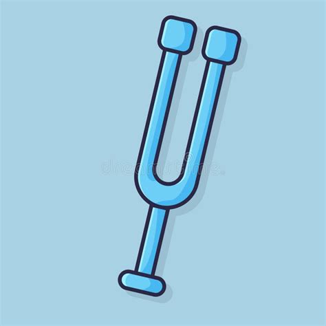 Tuning Fork Isolated Cartoon Vector Illustration In Flat Style Stock