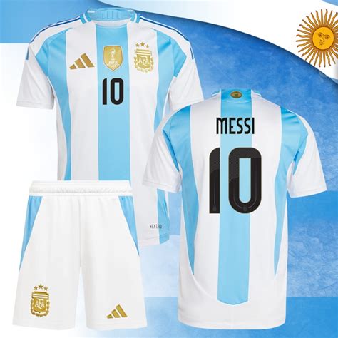 Argentina Copa América 2024 Tricou Acasa Messi Number 10 Kits albastre ...