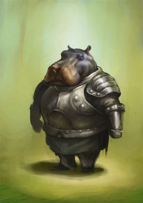 Hippo Knight By Mcidea On Deviantart Rpg Dandd Rpg Ideias Para