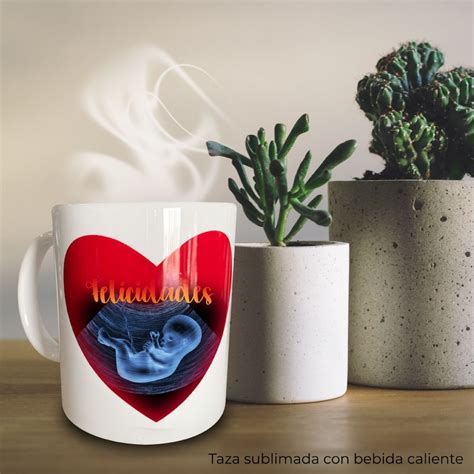 Taza De Cer Mica M Gica Ventana De Coraz N Rojo Sublimarts Taza