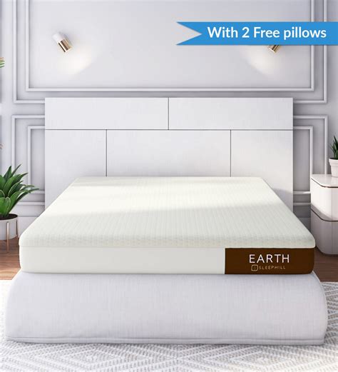 Buy Earth Orthopedic 6 Inch Hd Foam Queen Size Mattress With 2 Free Pillows At 40 Off By