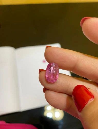 Pink Oval Natural Old Burma Ruby Gemstone Size Carat Gm At Rs