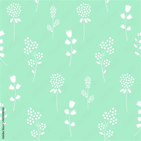 Mint Floral Wallpaper