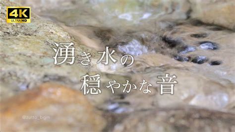 【asmr 4k 2h】湧水の音 Relaxing Spring Water Nature Sounds Youtube