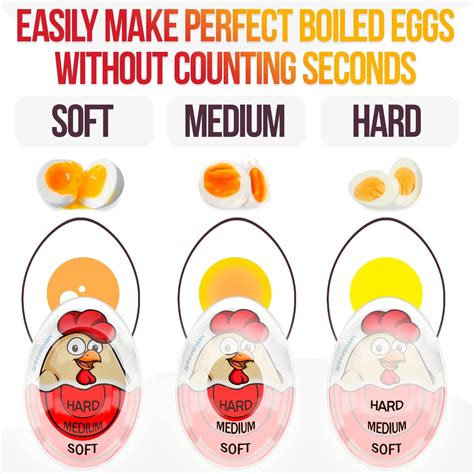 1pcs Egg Perfect Color Changing Timer Yummy Soft Hard Boiled Eggs ...