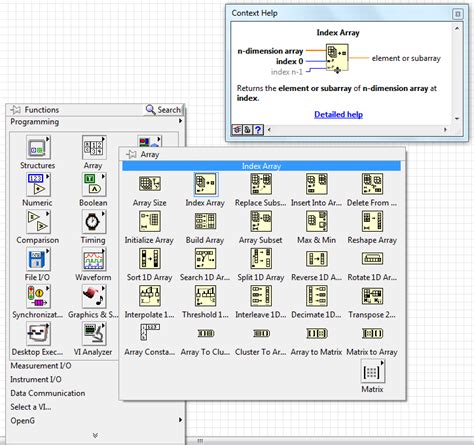 Solved Index Array Icons Palette And Block Diagram Discrepancy Ni