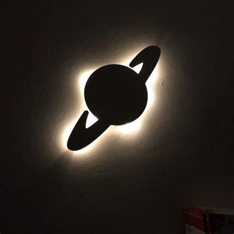 Luminária Saturno - Luminária Saturno MDF LED branco quente | MadeiraMadeira