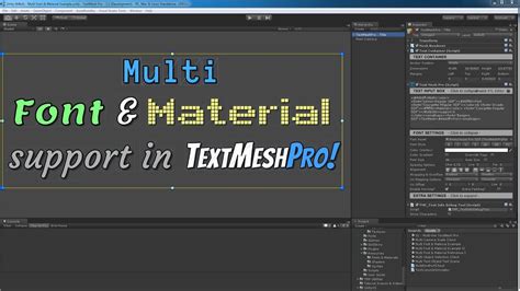 Text Mesh Pro Multi Font Material Preview Youtube