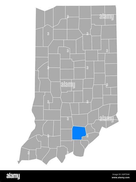 Map of Washington in Indiana Stock Photo - Alamy