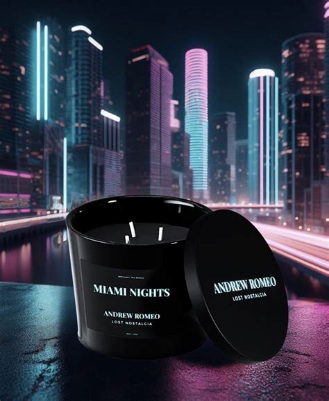 Andrew Romeo 3 Wick Miami Nights Bergamot Sea Breeze Soy Wax Candle 16