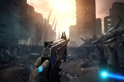 3d Render Illustration Sci Fi First Person Shooter Game Soldier Hands