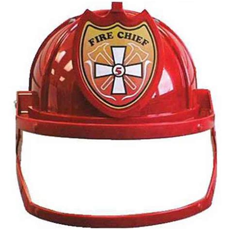 Jacobson Hat Red Firefighter Fire Chief Plastic Adjustable Hat With