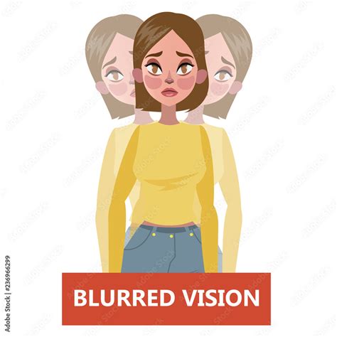 Blurred Vision As A Symptom Of Disease Stock Vector Adobe Stock