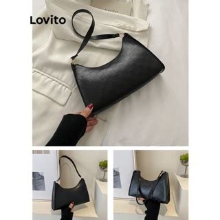 Lovito Casual Plain Small Shoulder Bags For Women LNA13023 Shopee