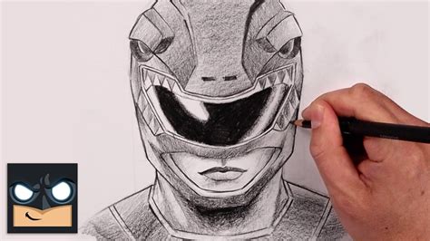 How To Draw Red Power Ranger Sketch Tutorial Youtube