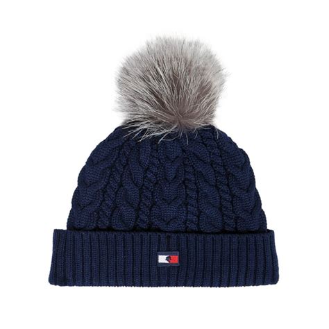 Tommy Hilfiger Equestrian Wintermütze Mit Bommel Navy